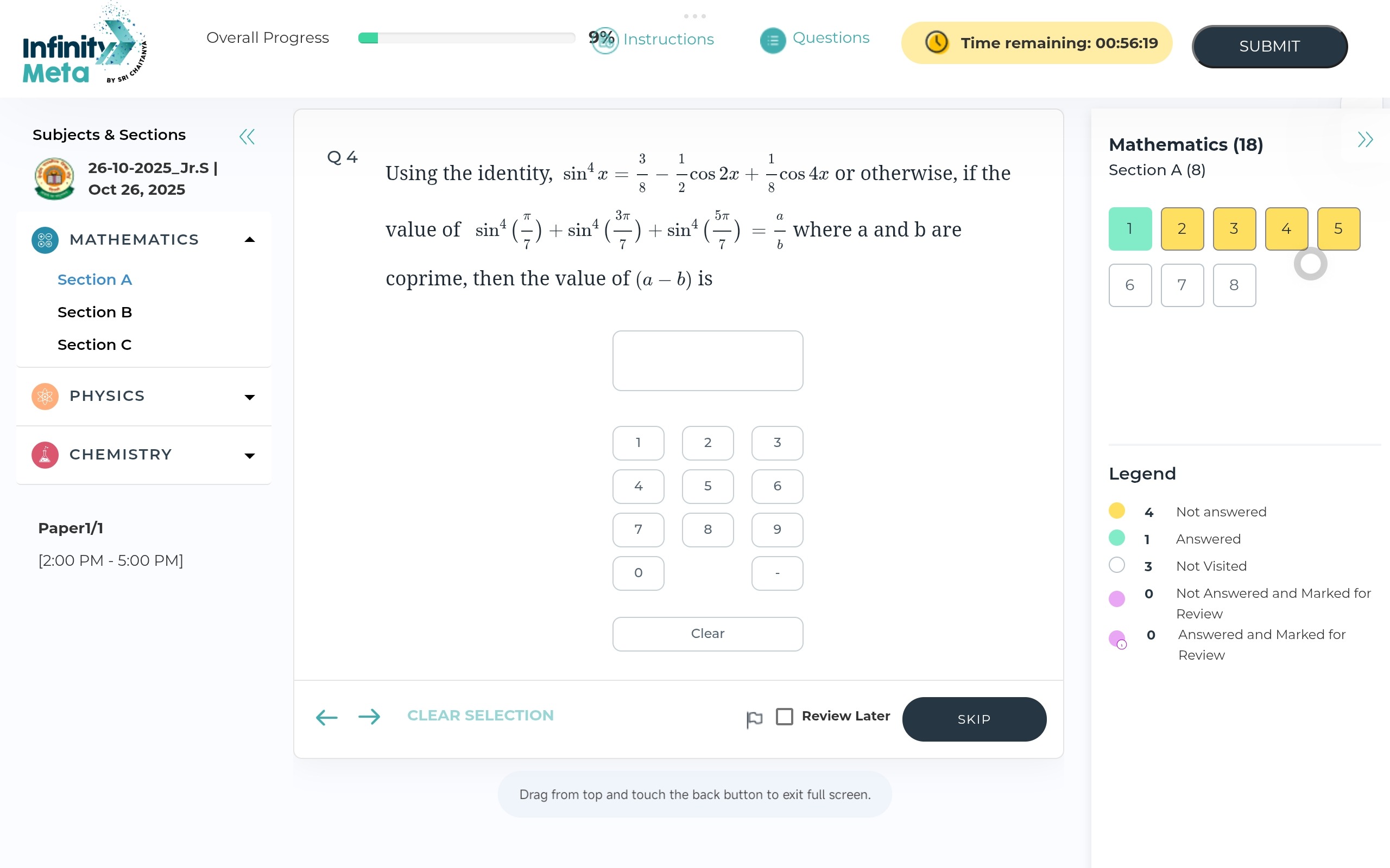 Visual representation for Mathematics