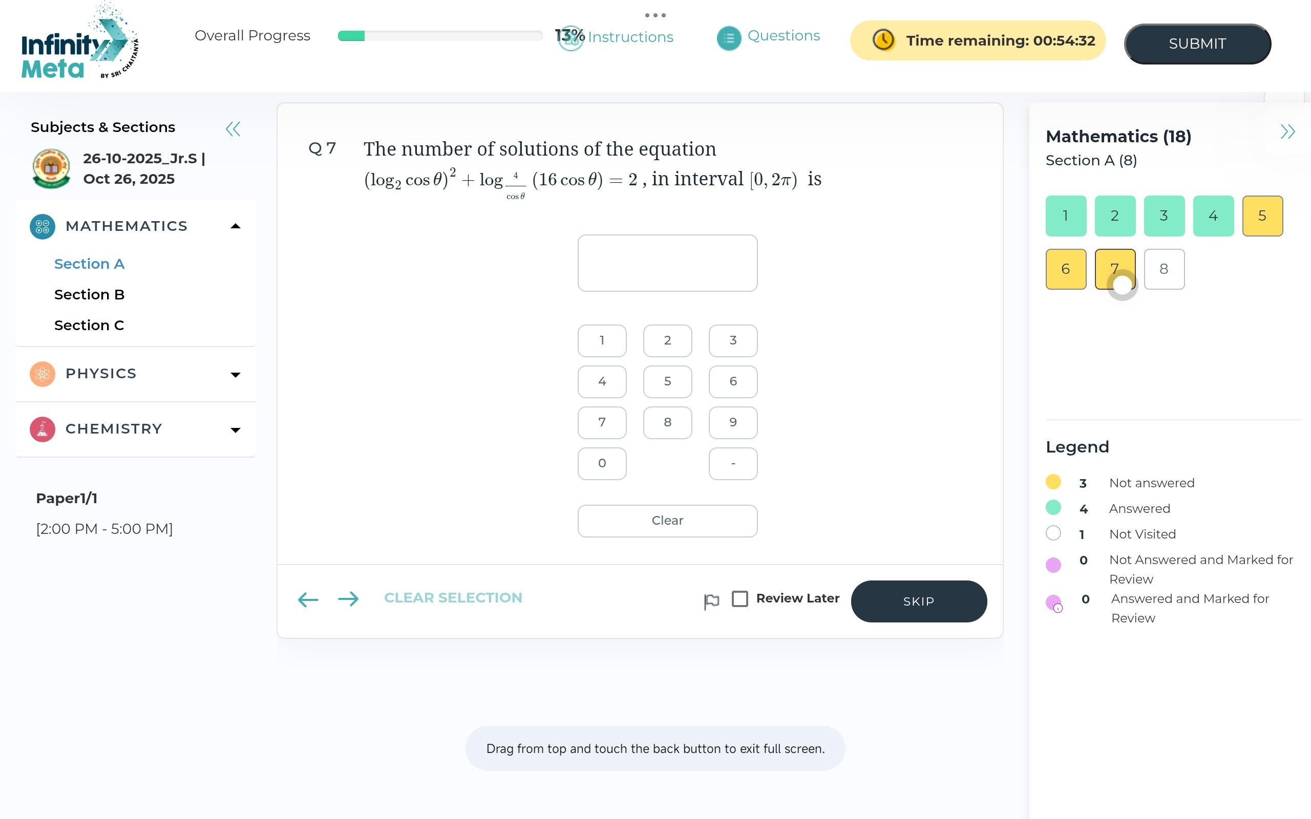 Visual representation for Mathematics