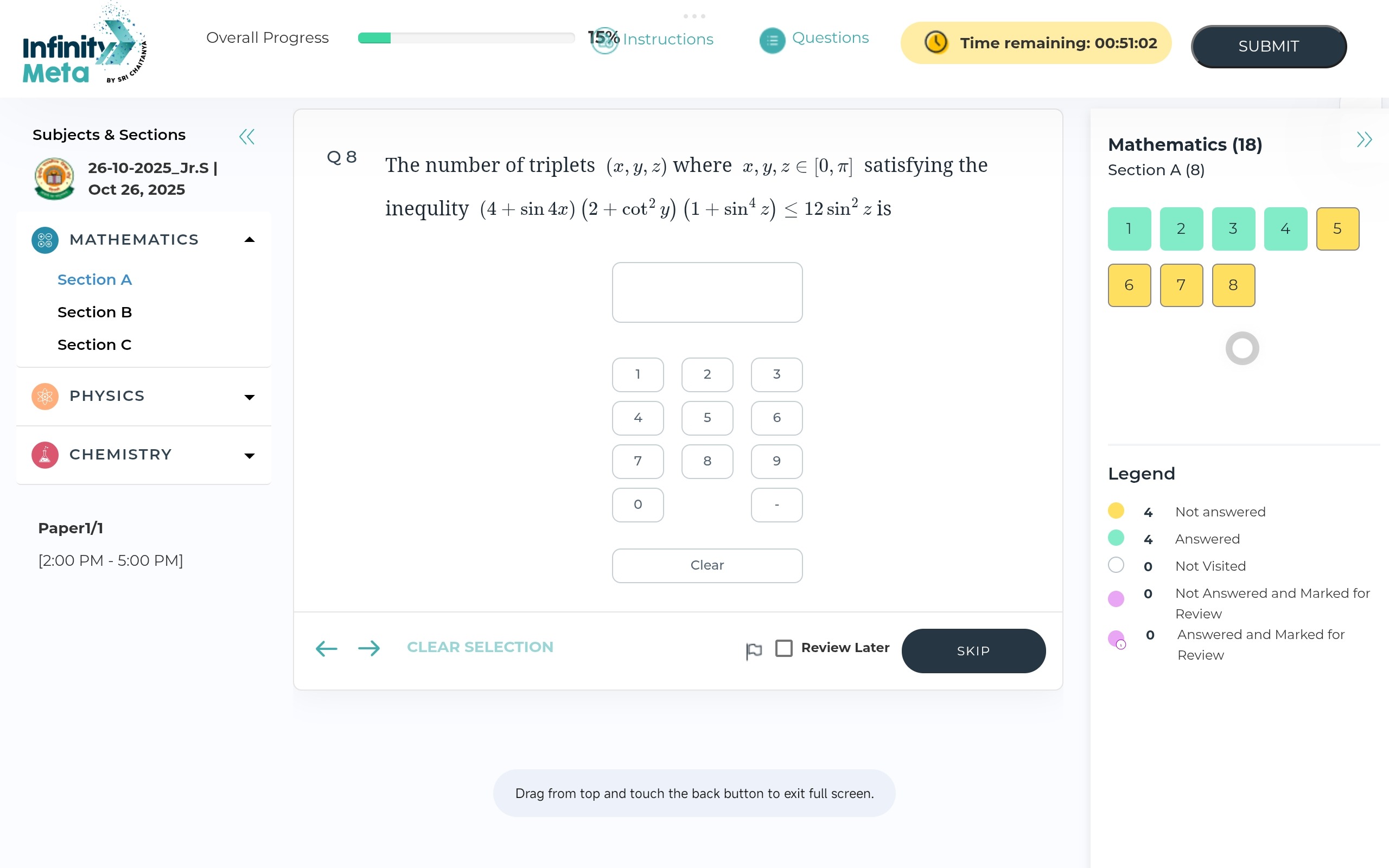 Visual representation for Mathematics
