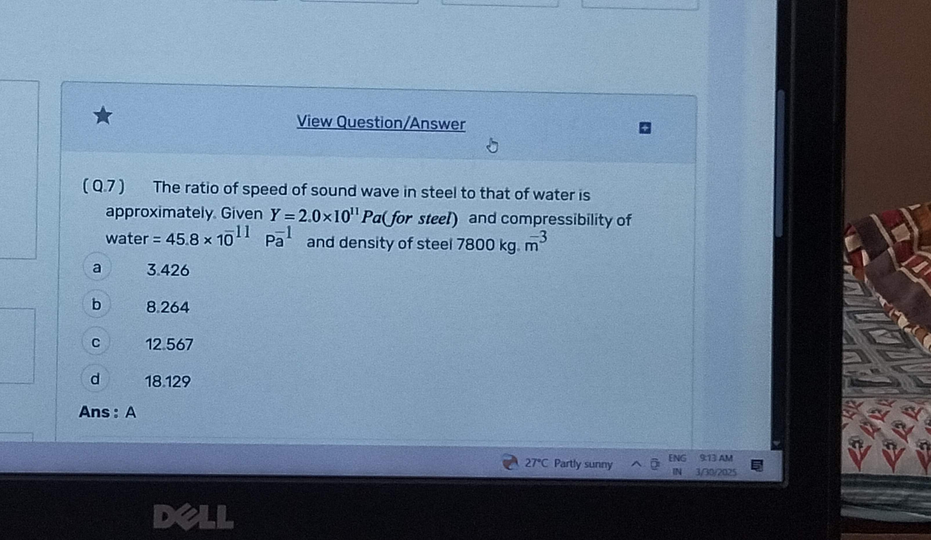 Visual representation for Physics