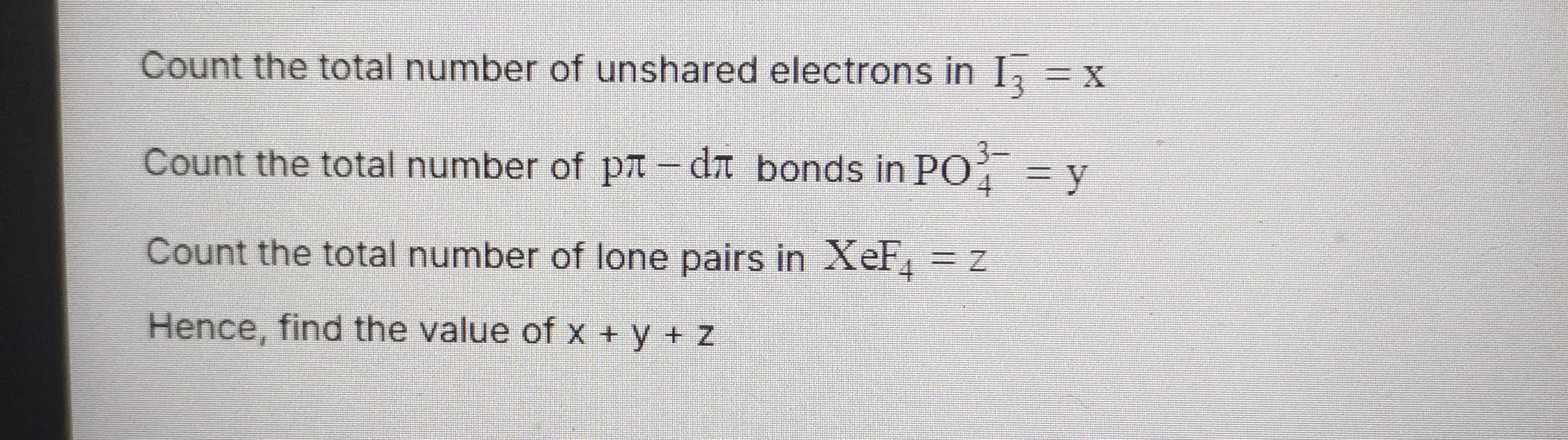 Visual representation for Chemistry