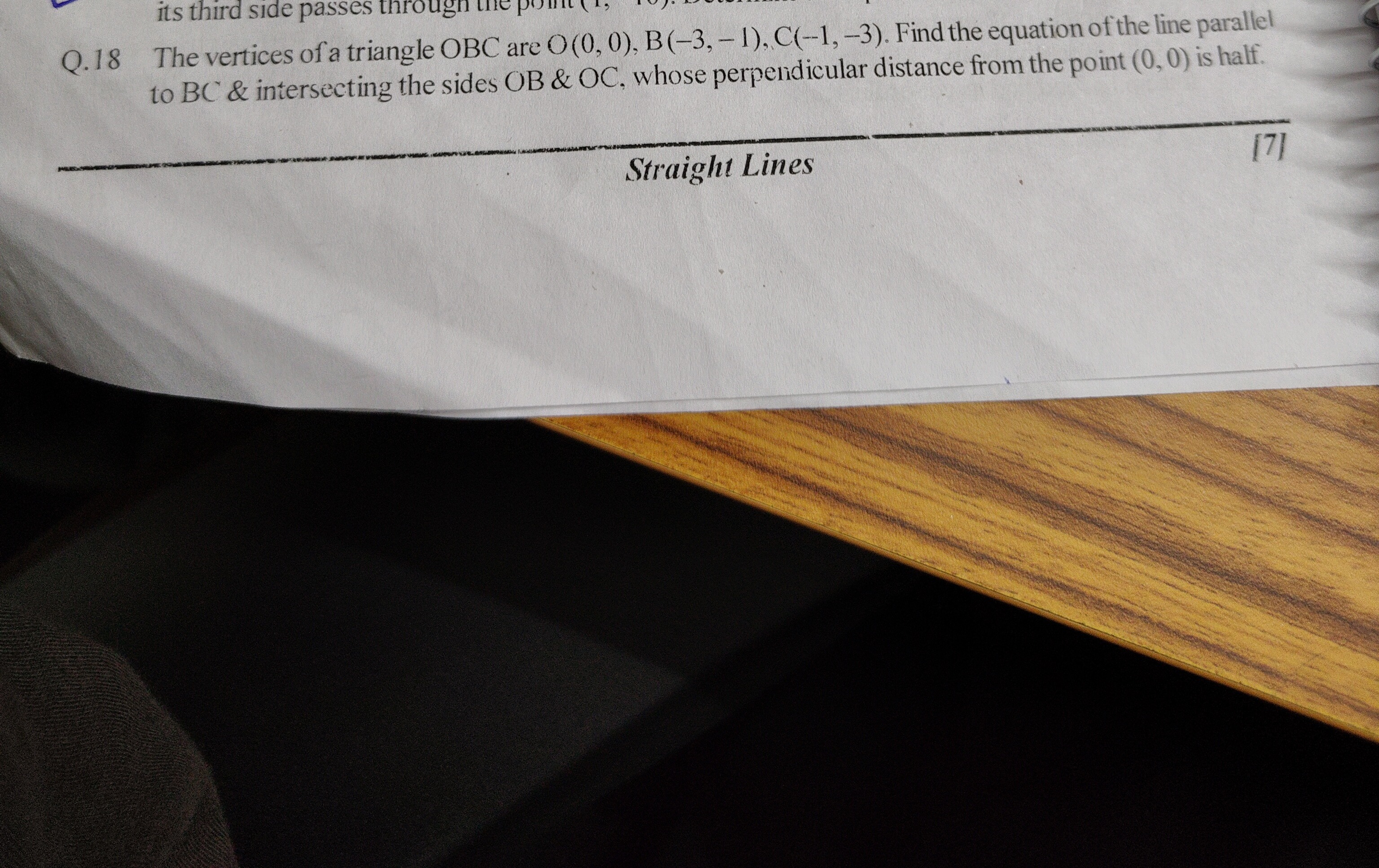Visual representation for Straight Lines