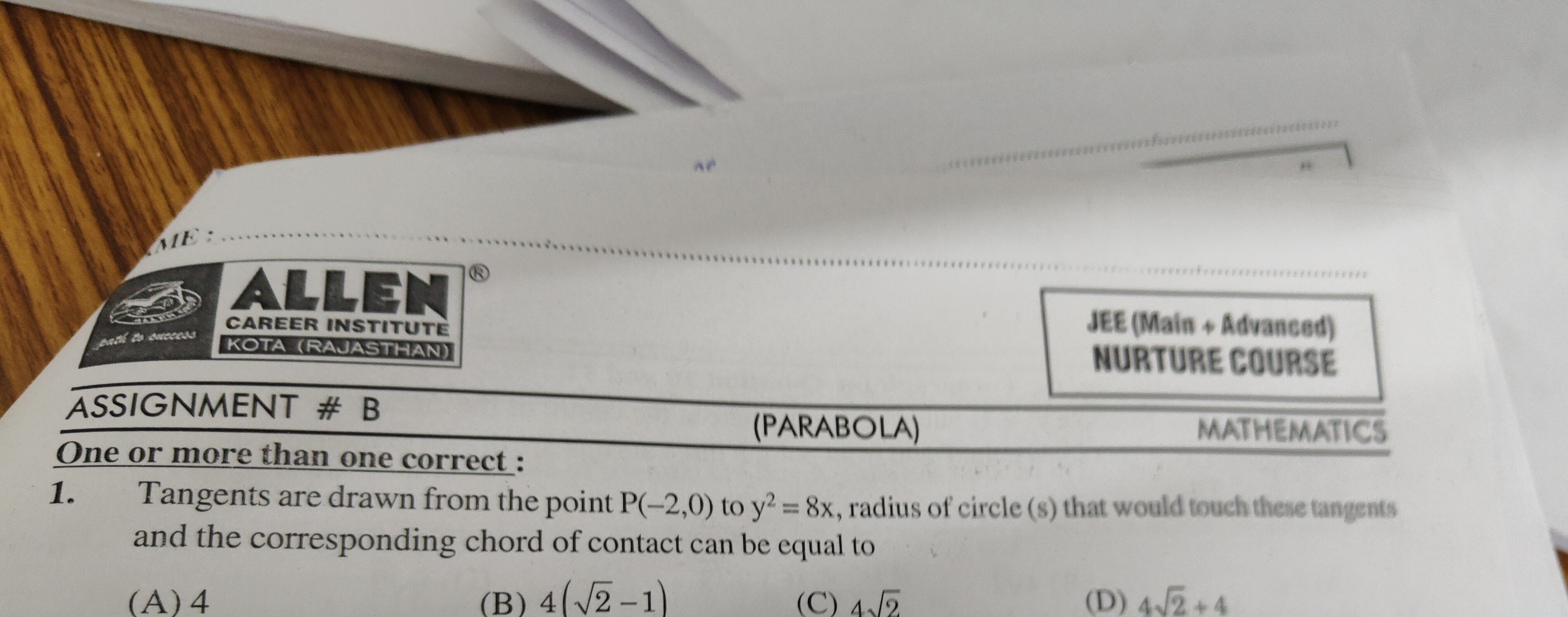 Visual representation for Mathematics