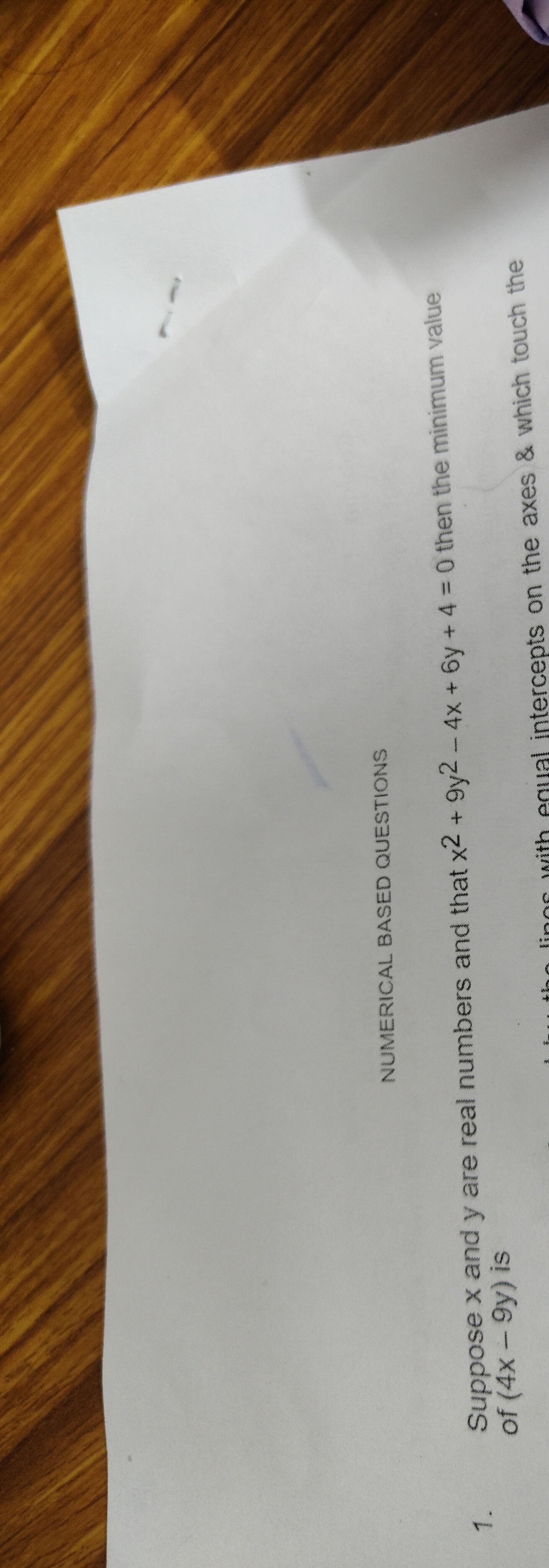 Visual representation for Mathematics