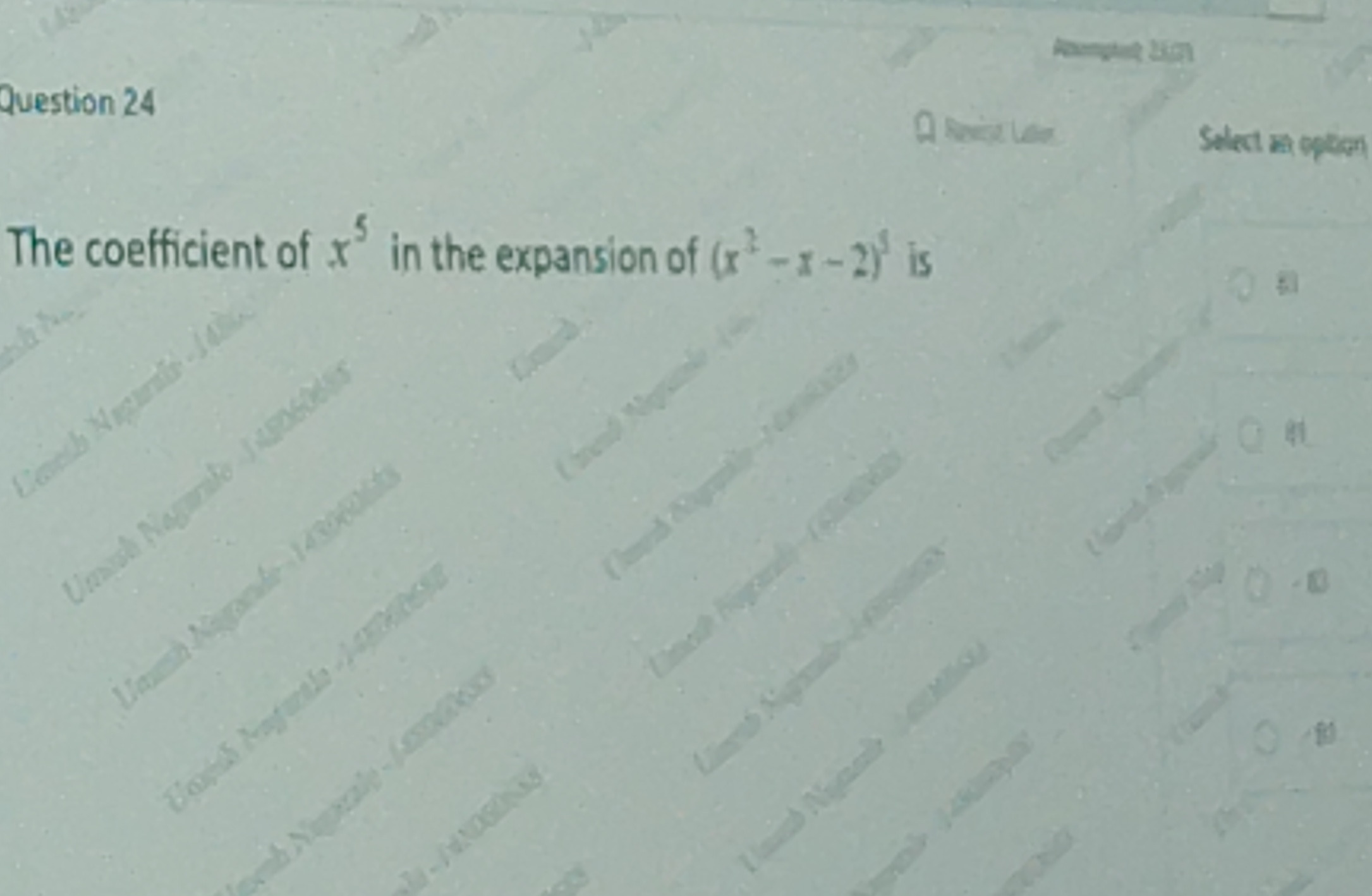 Visual representation for algebra