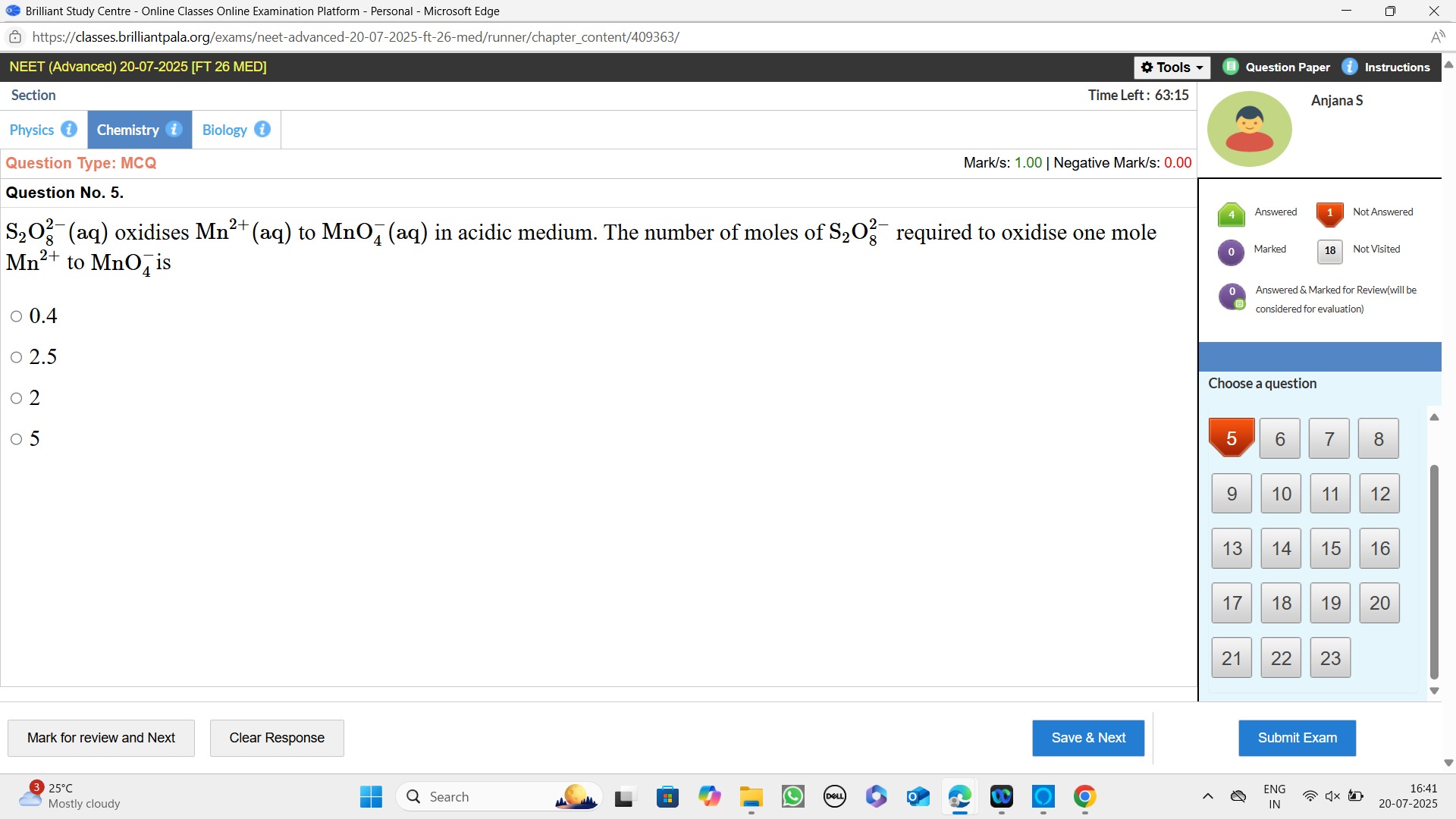 Visual representation for chemistry
