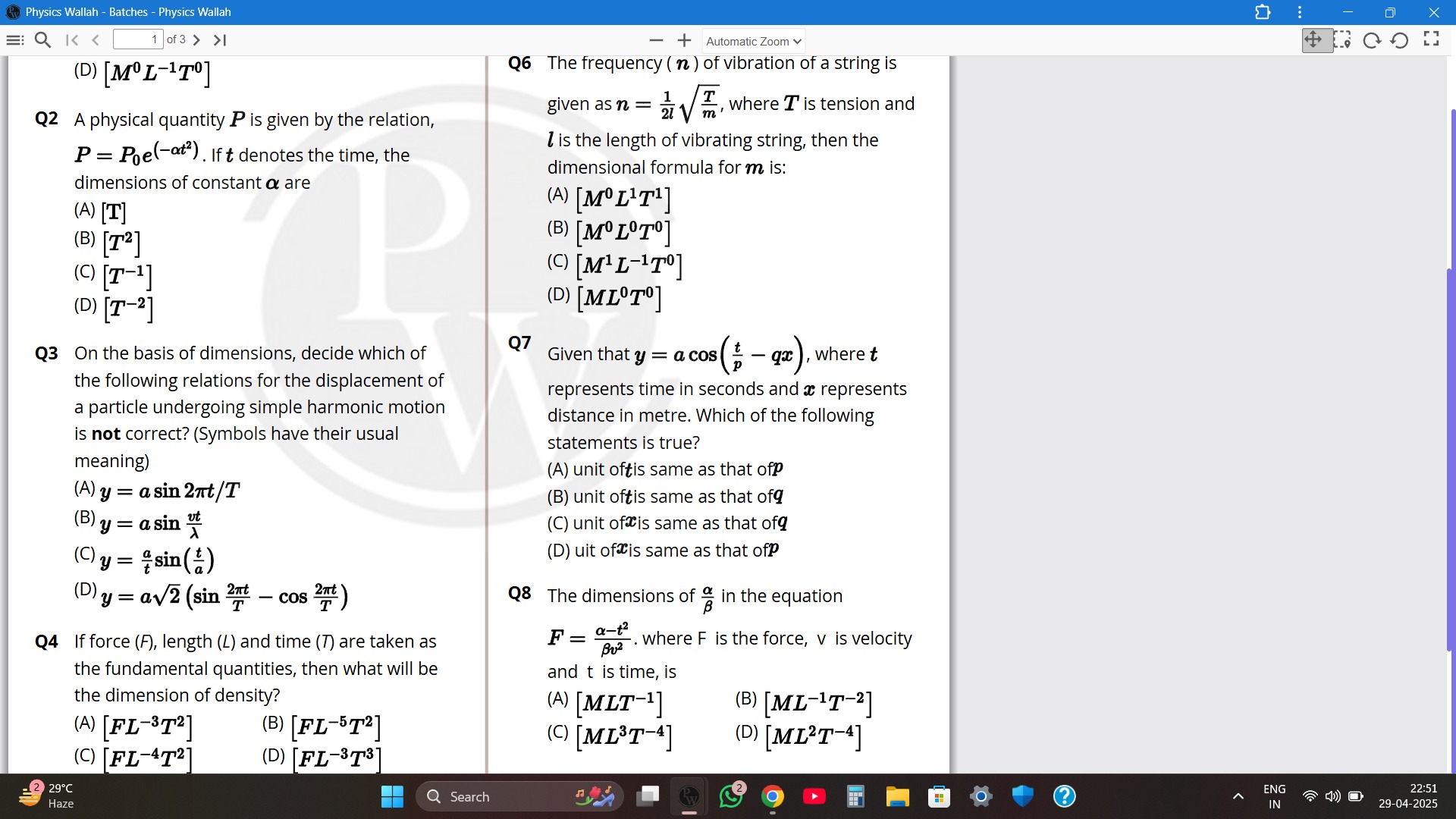 Visual representation for Physics