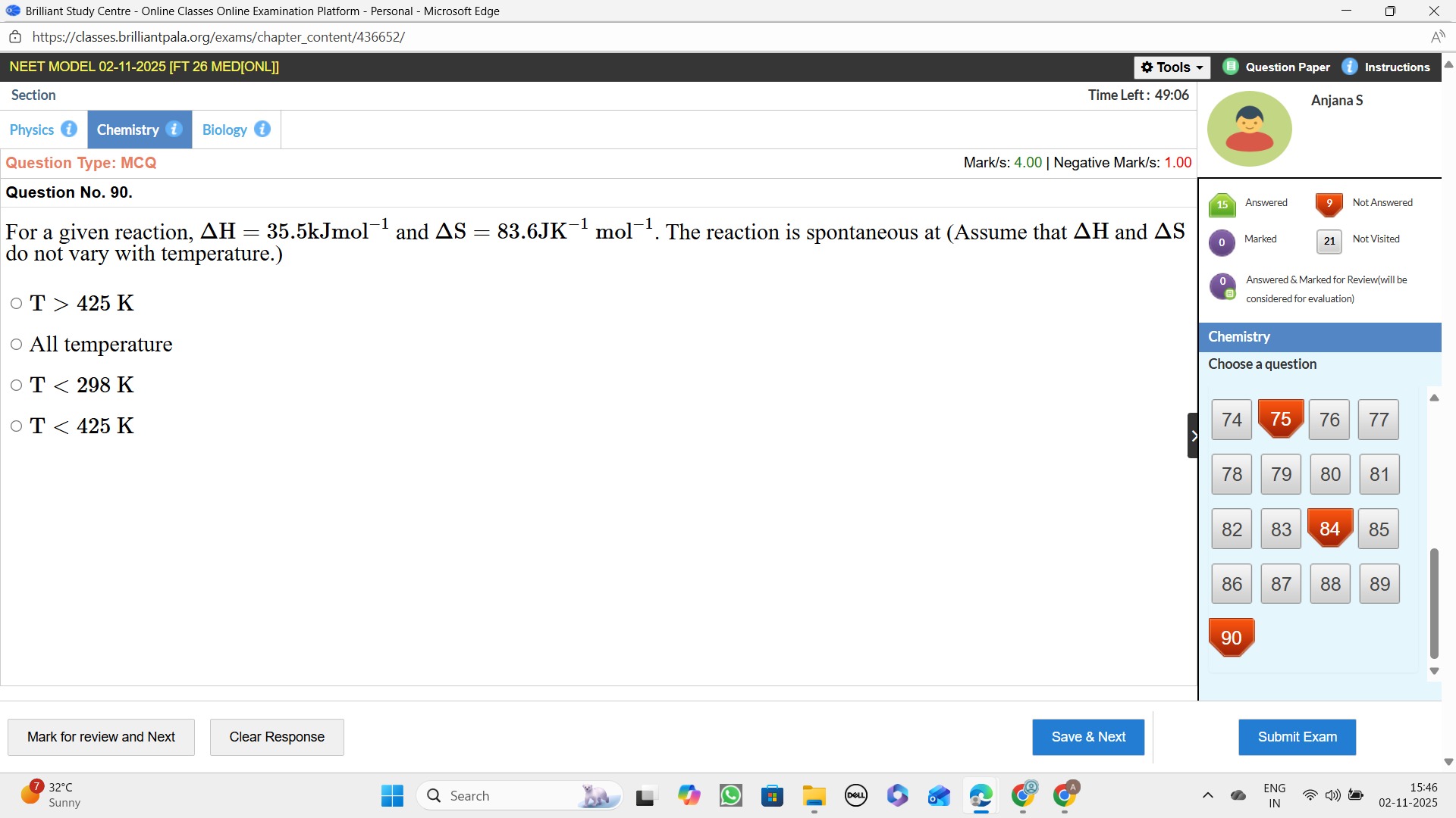 Visual representation for Chemistry