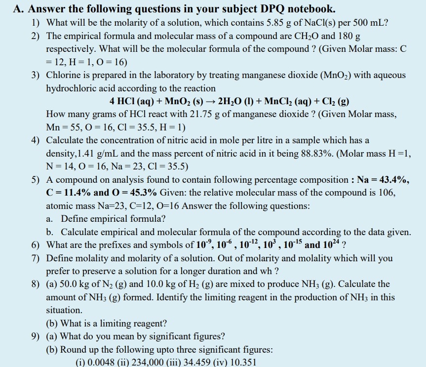 Visual representation for Chemistry