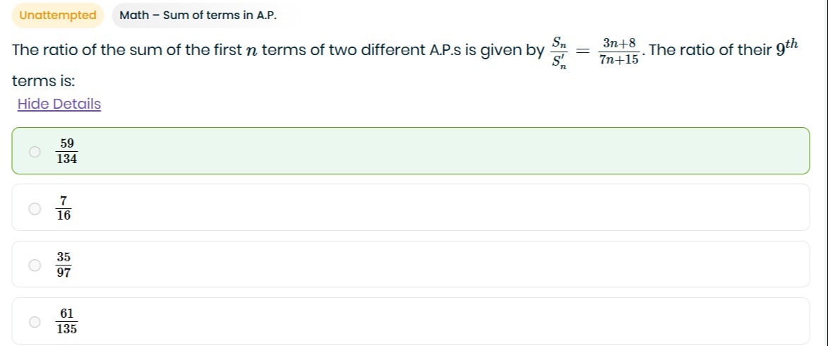 Visual representation for MATH