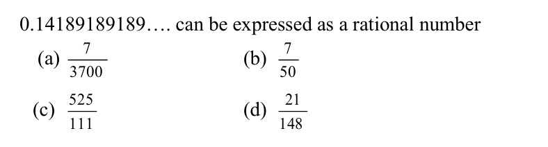Visual representation for Mathematics