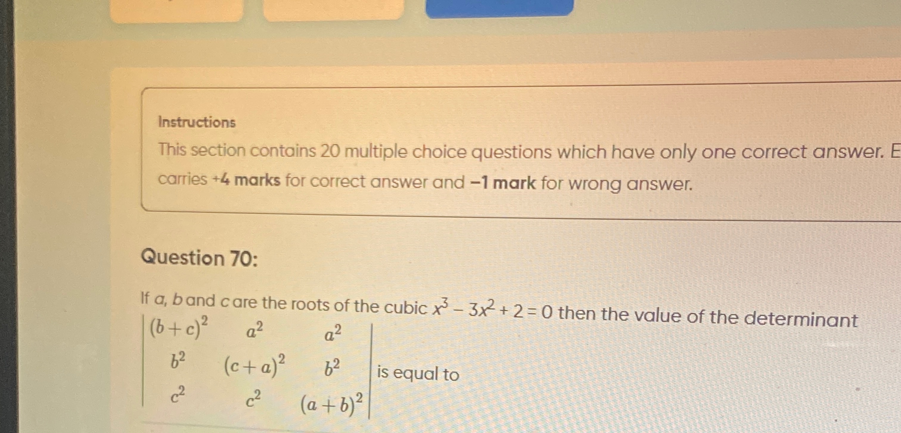 Visual representation for algebra